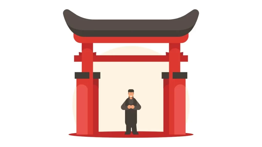 ilustratie templu japonez color